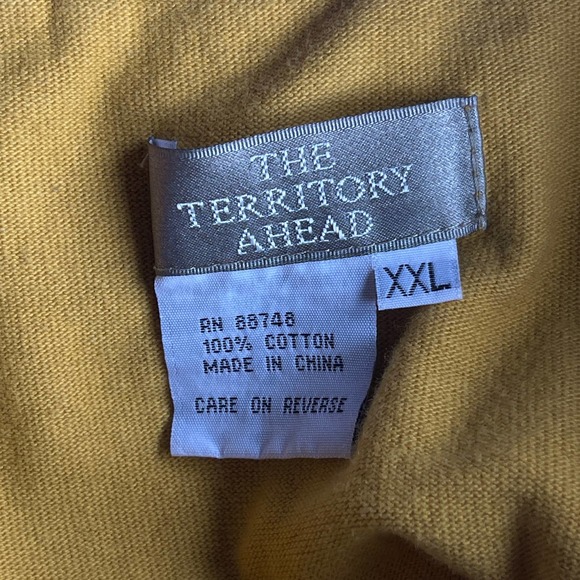The Territory Ahead Shirt Mens XXL 2X Purple Yellow Quarter Zip Pullover Sweater - Picture 3 of 9